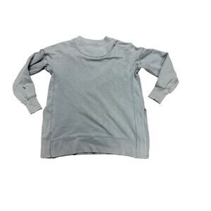 Aerie Women’s Medium Dusty Blue Crewneck Sweatshirt Ribbed Panel